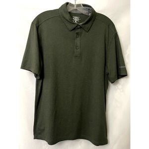 g.h. Bass co. Mens Shirt Polo Size M Green Short Sleeve